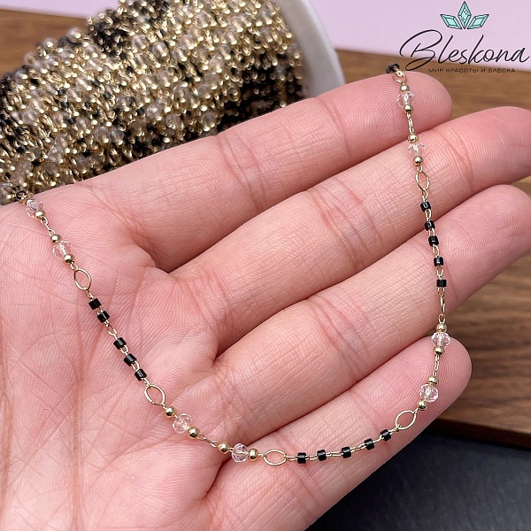 Цепь №211-1 цвет золото 3 мм