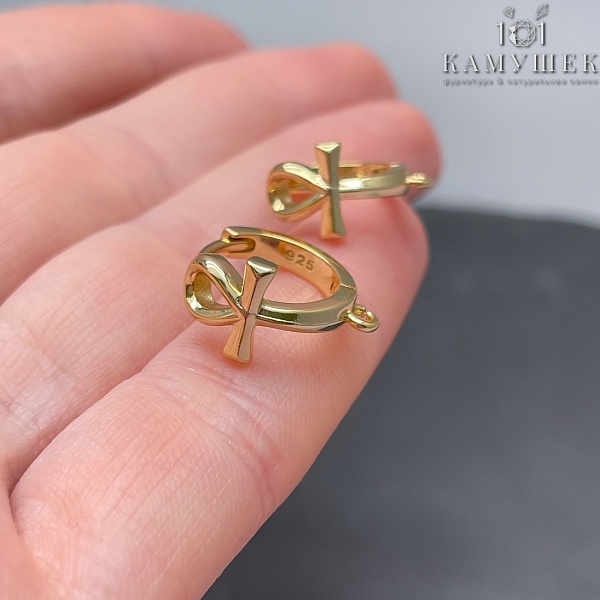 15,7*8,5 мм Цвет золото, №254 Швензы крест Анх