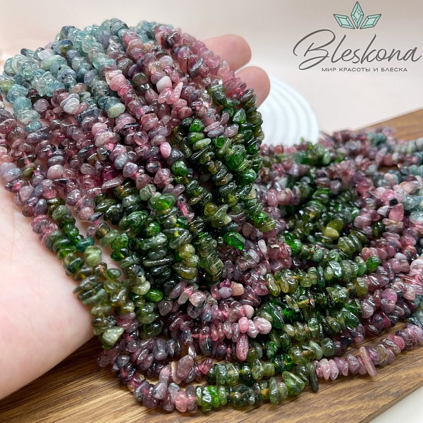 Крошка Турмалин  ширина бусин ~ 6-9 мм