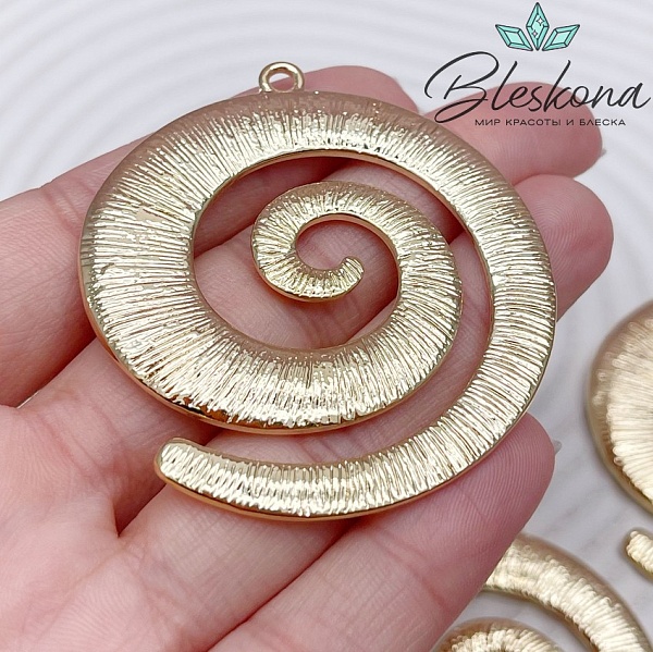 55*49 мм Цвет золото, Подвеска ракушка спираль