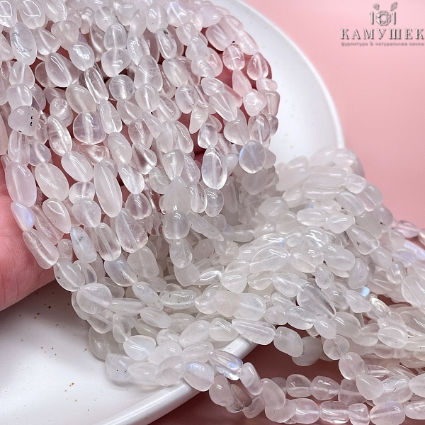 Лунный камень галтовка 7-9 мм