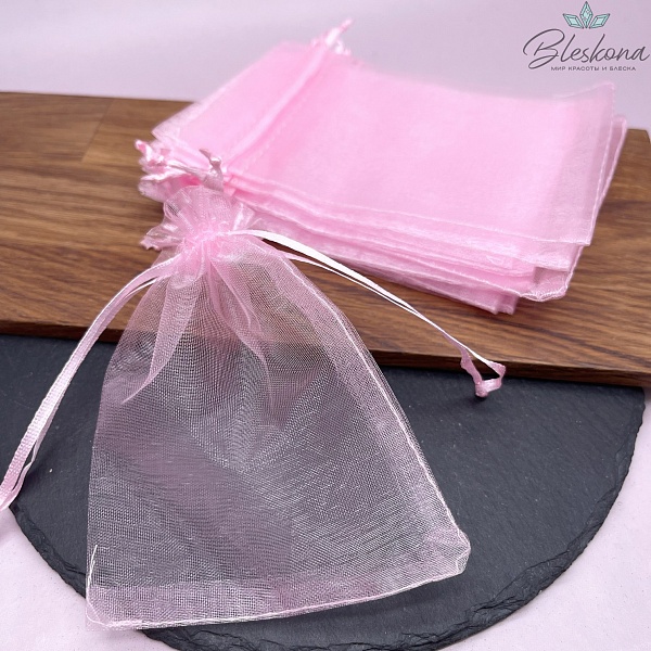 Мешочек из органзы розовый 12*9см 10шт