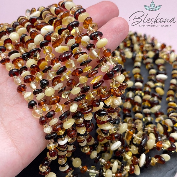 Янтарь крошка №7 микс 6-7мм