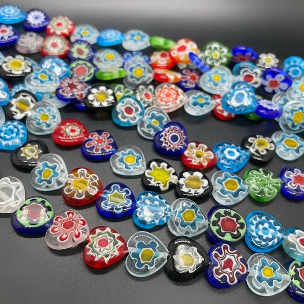 Муранское стекло  сердце 12 мм