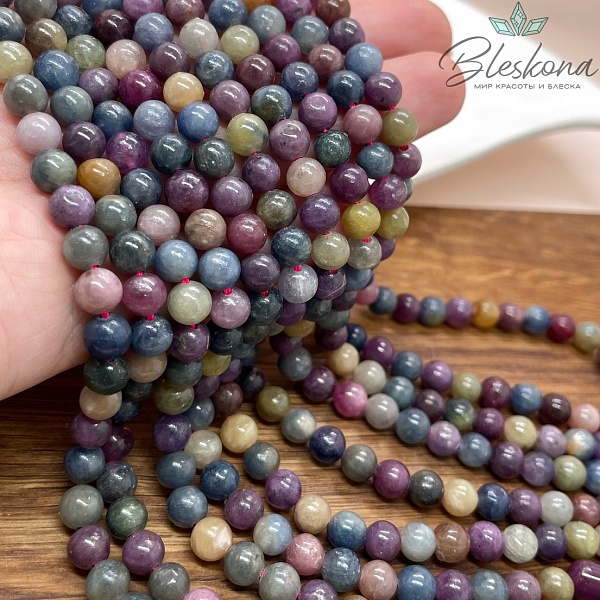 Микс рубин, сапфир №3 6 мм