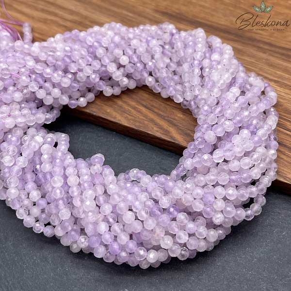4мм Аметист лавандовый микроогранка