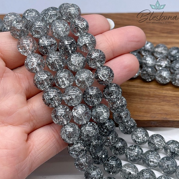 Кварц снежный серый (имитация) 10 мм