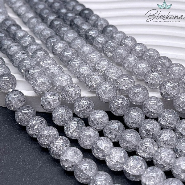 Кварц снежный серый №1 (имитация) 10 мм
