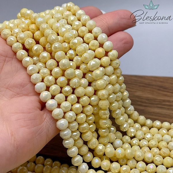 Стекло Lux желтое огранка острая 6 мм