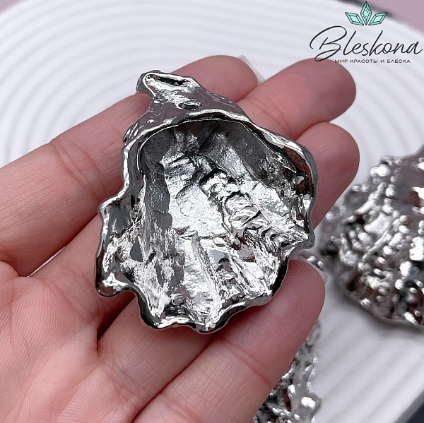 50*39 мм Цвет серебро, Подвеска ракушка УЦЕНКА