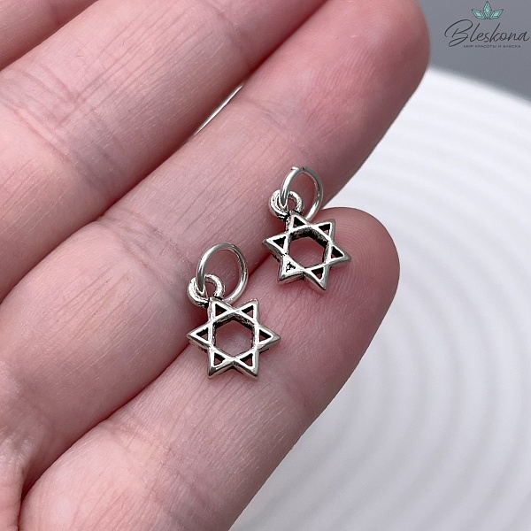 8мм Подвеска мельхиор Звезда Давида