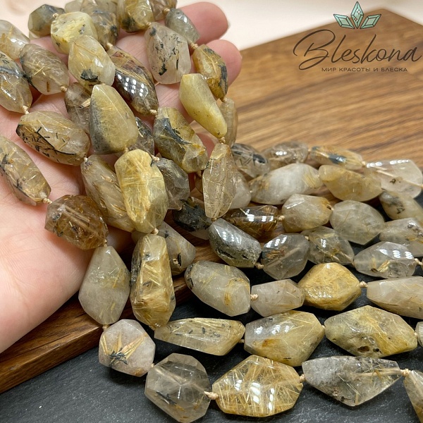 Кварц Рутиловый фриформ огранка 14-16 мм
