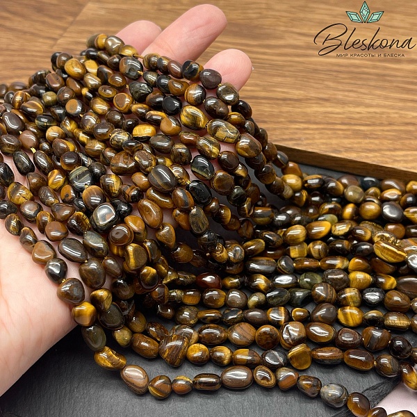 Тигровый глаз галтовка (6-8)*(5-6) мм