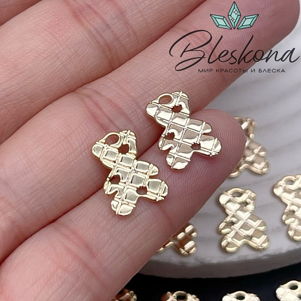 13,3*9,8 мм Цвет золото, Подвеска Мишка 