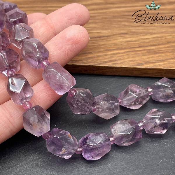 Аметист галтовка огранка 13-14 мм