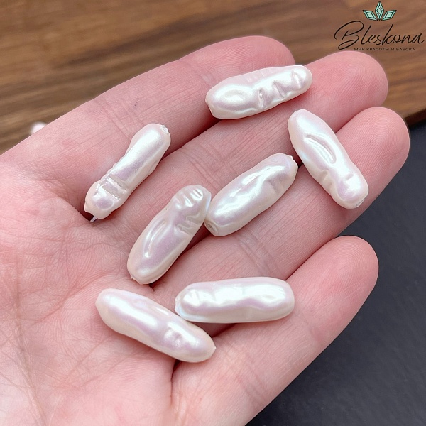 8*20 мм Жемчуг Майорка цвет светло-розовый перламутр (штучно) 