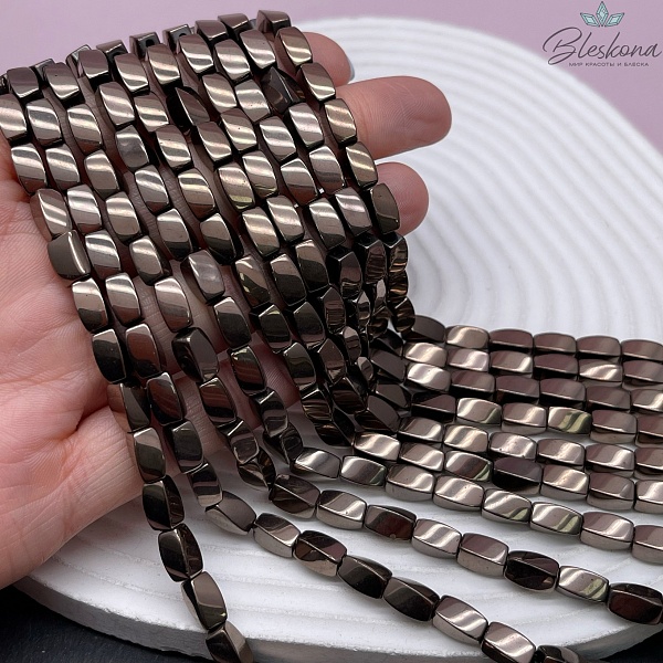 8,5*4,5 мм, Гематин крученный, цвет коричневый  (шоколадный)