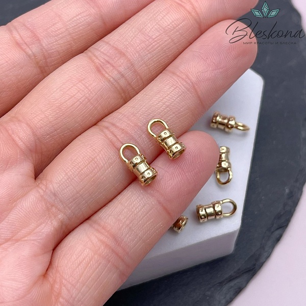 10*4,5 мм Цвет золото, Концевик для шнура 