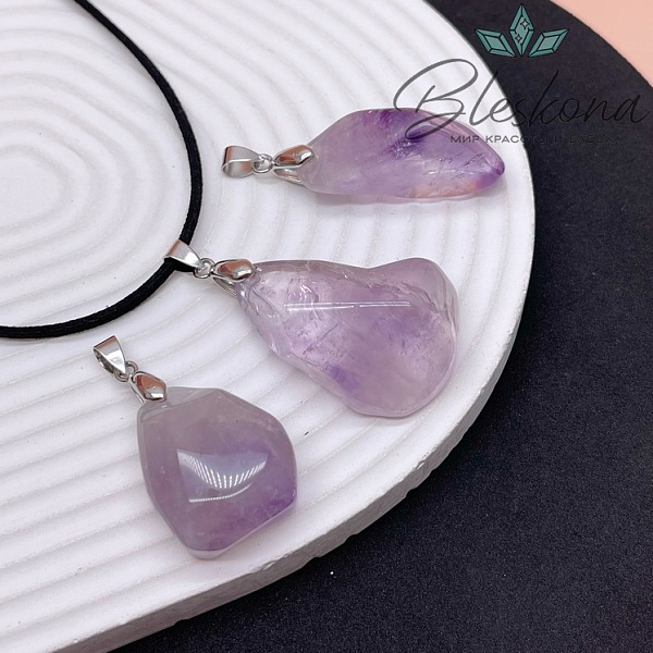 Подвеска Лавандовый  Аметист фриформ 18-22 мм 
