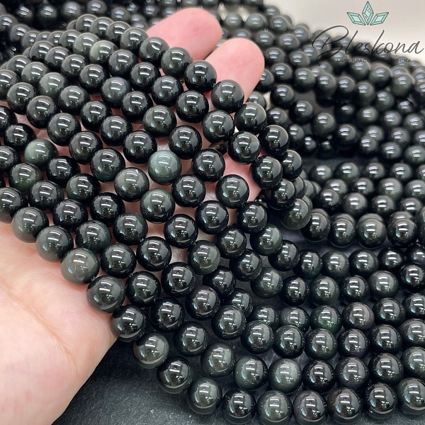 Обсидиан радужный шар 8 мм АА