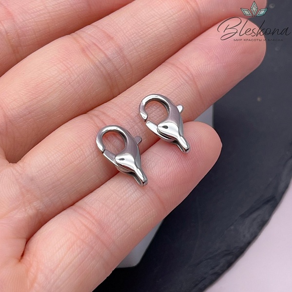 15 мм Цвет серебро, Замок округлый