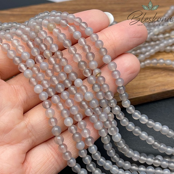 Агат серый 4 мм