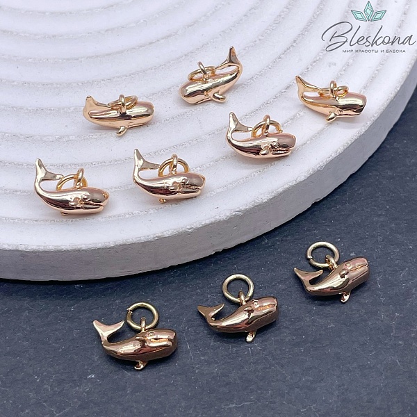 7*12 мм Цвет золото, Подвеска Кит 