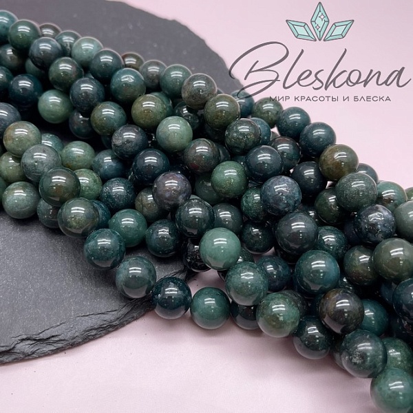 Агат моховой 12 мм