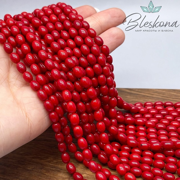 Коралл красный рис (Коралловые водоросли) 5*7 мм