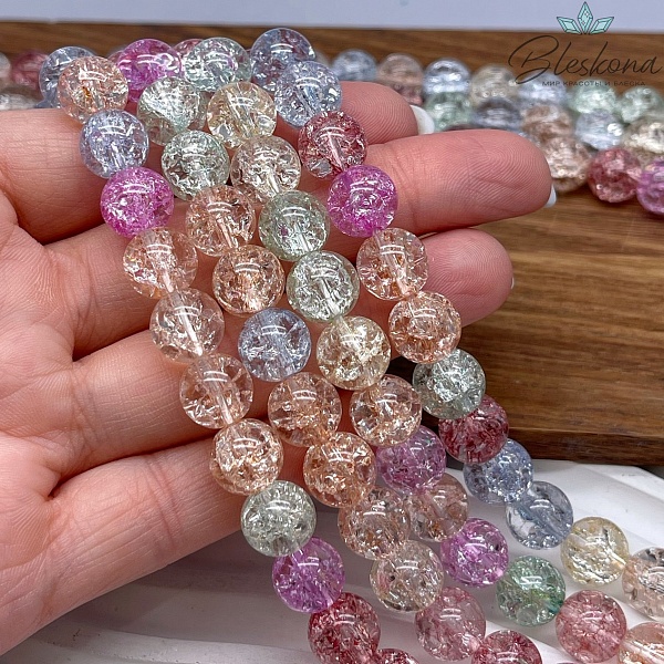 Кварц снежный микс №1 (имитация) 10 мм