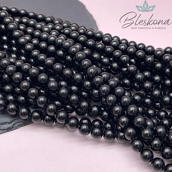 Агат черный 8 мм 