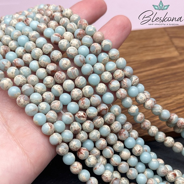 Варисцит голубой имитация 6 мм