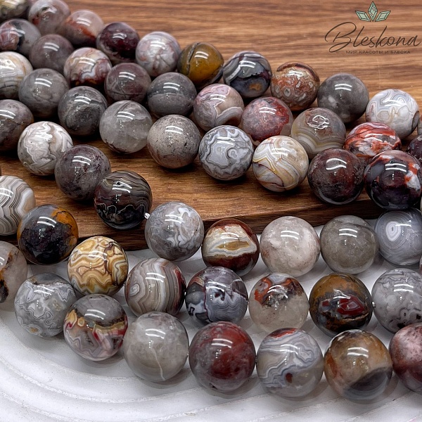 Агат Crazy lace 14 мм