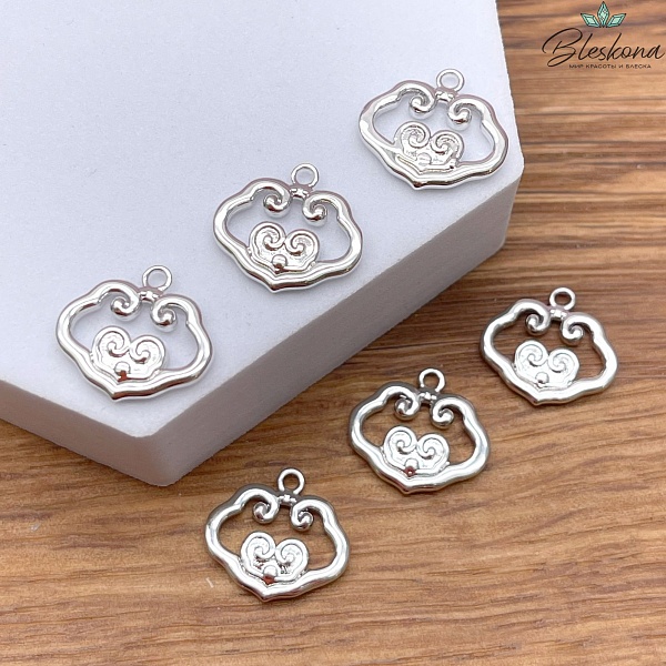 14*15 мм Цвет серебро, Подвеска Этно №6