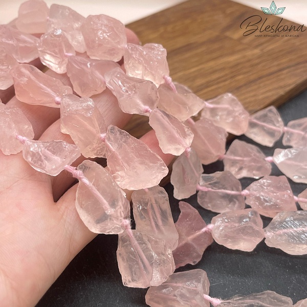 Мадагаскарский Розовый кварц Куски (14-16)*(13-15) мм