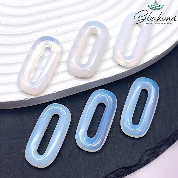 30*14 мм Подвеска овал Лунный Камень (имитация)