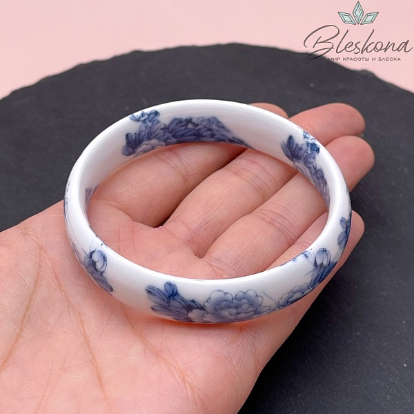 70 мм Браслет Керамика роспись гжель №1