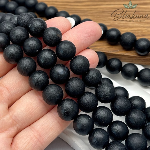 Агат черный в термической обработке 12 мм