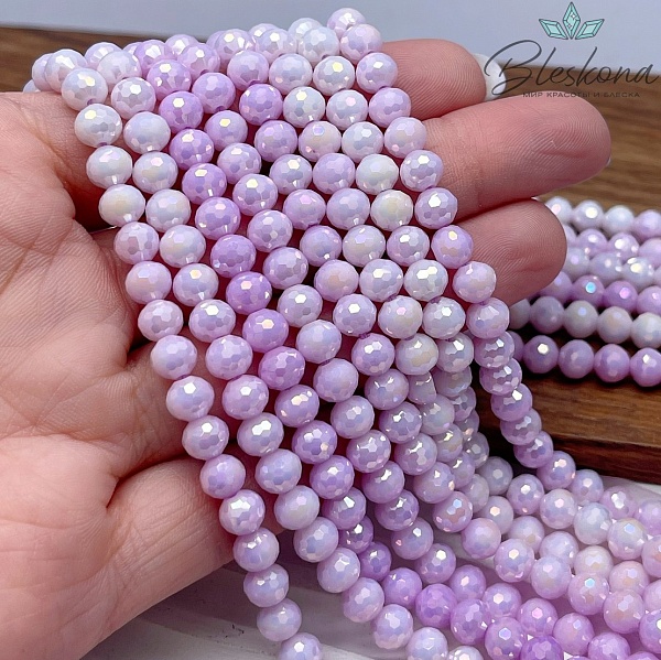 Стекло Lux сиреневое огранка 6 мм