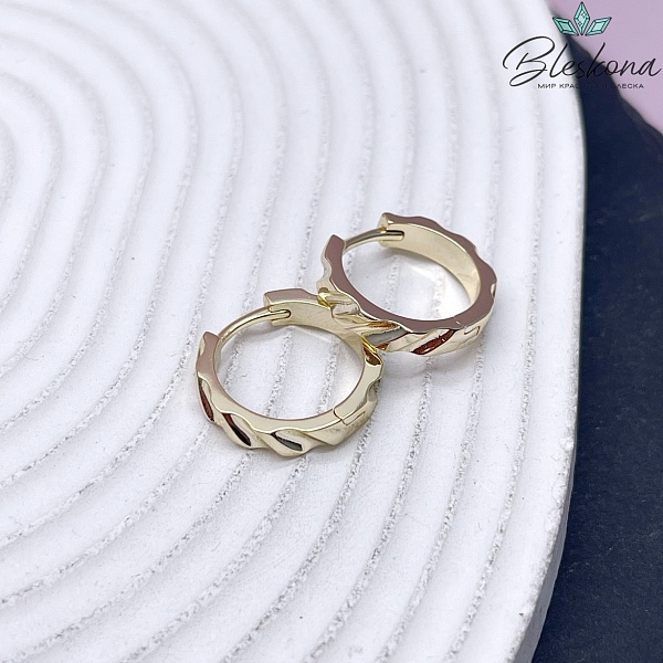 18мм Цвет золото, Швензы бублик Резные Конго Люкс