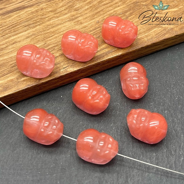 16*11 мм Резная Бусина Пи Яо Кварц Вишневый 