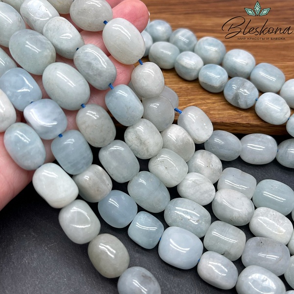 Аквамарин галтовка №2 10-17 мм