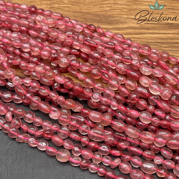  Кварц клубничный галтовка 6-8 мм