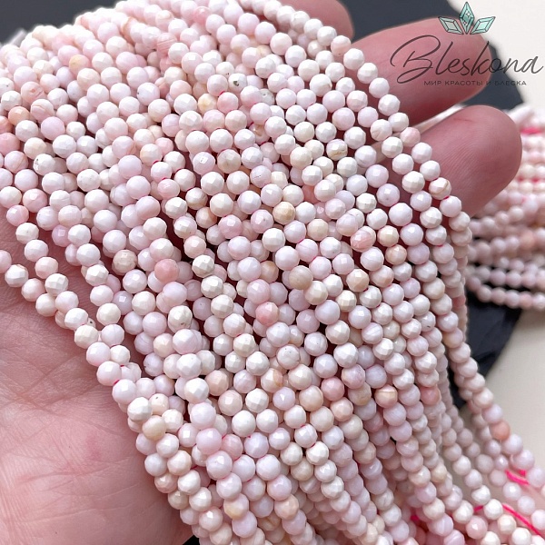 Перламутр розовый микроогранка 3 мм
