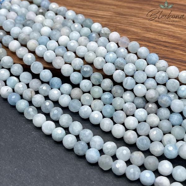 6,5 мм Аквамарин шар огранка №4