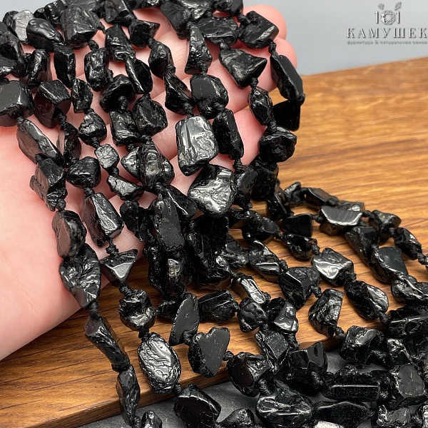 Турмалин черный (Шерл) куски №1 11-15 мм
