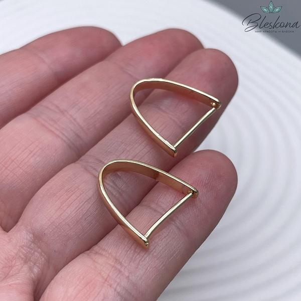 16,7*3 мм Цвет золото, Бейл зажимной гладкий