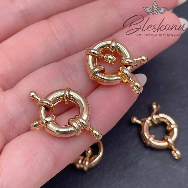 15*4 мм Цвет золото, Замок Штурвал