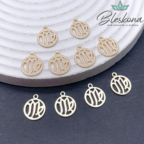 13*11 мм Цвет золото, Подвеска Дева