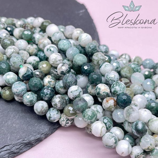 Агат древесный огранка 8 мм